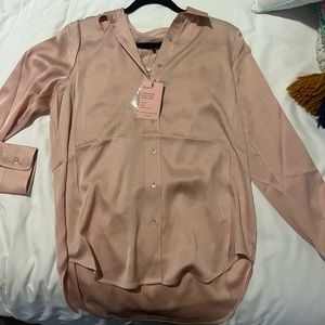 quince washable stretch silk blouse